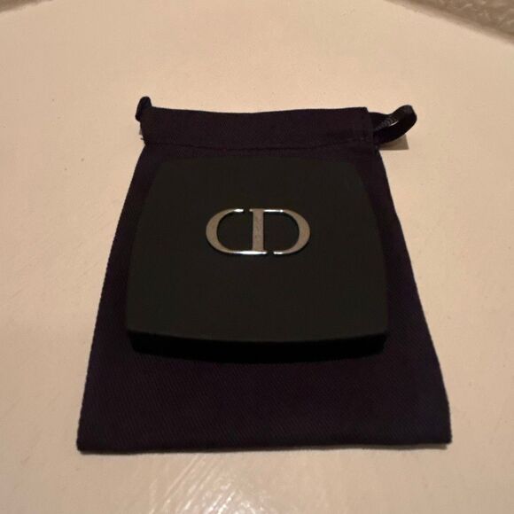 Dior Square Compact Mirror Black Matte Makeup Travel Luxury Cosmetic New - Picture 2 of 6